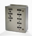 Wall-mounted control panel with optional lights and switches. They can be customized to your requirements.