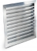 Aluminum-extruded inlet louvers-sized at low velocity